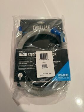 NWT CamelBak Insulated Hydration Tube - Gray with Blue Bite Valve